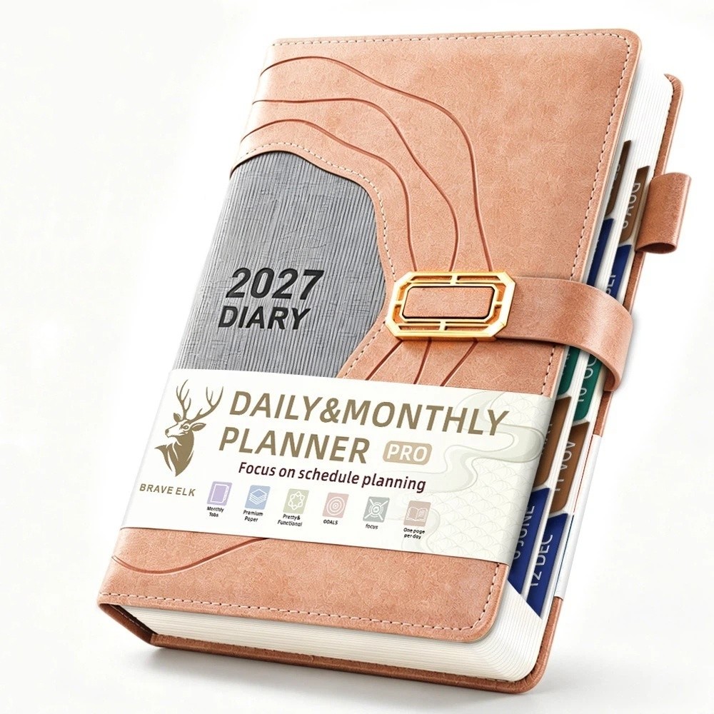 Leatherwork Plans - Thickened 2027 Schedule Notepad PU Leather