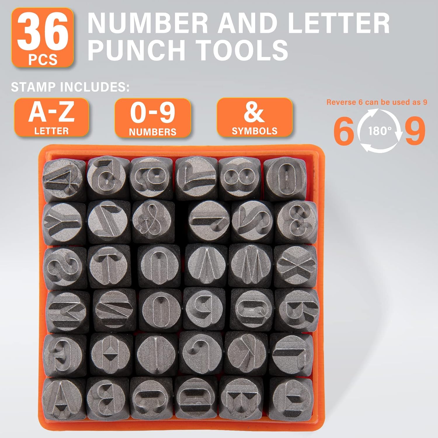 Leather Stamp Set - 2-8mm 36pcs Alphabet Number Printing Punch