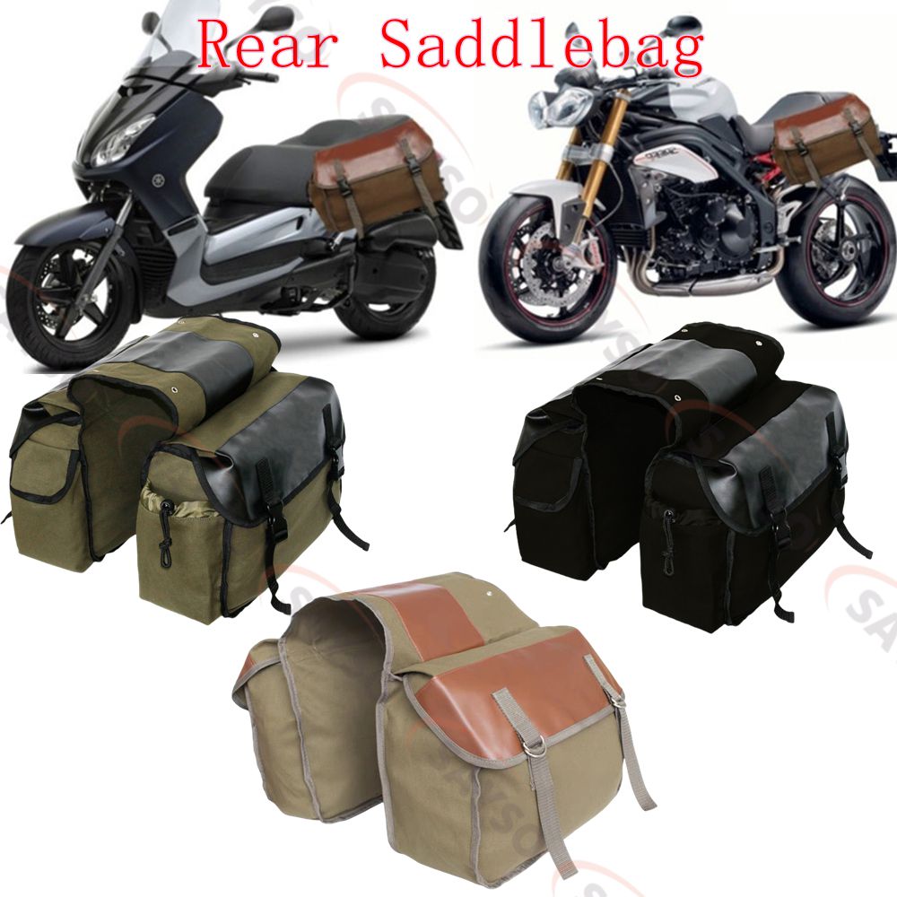 Leatherwork Tools - Canvas Leather Rear Saddlebag Motorcycle Tail