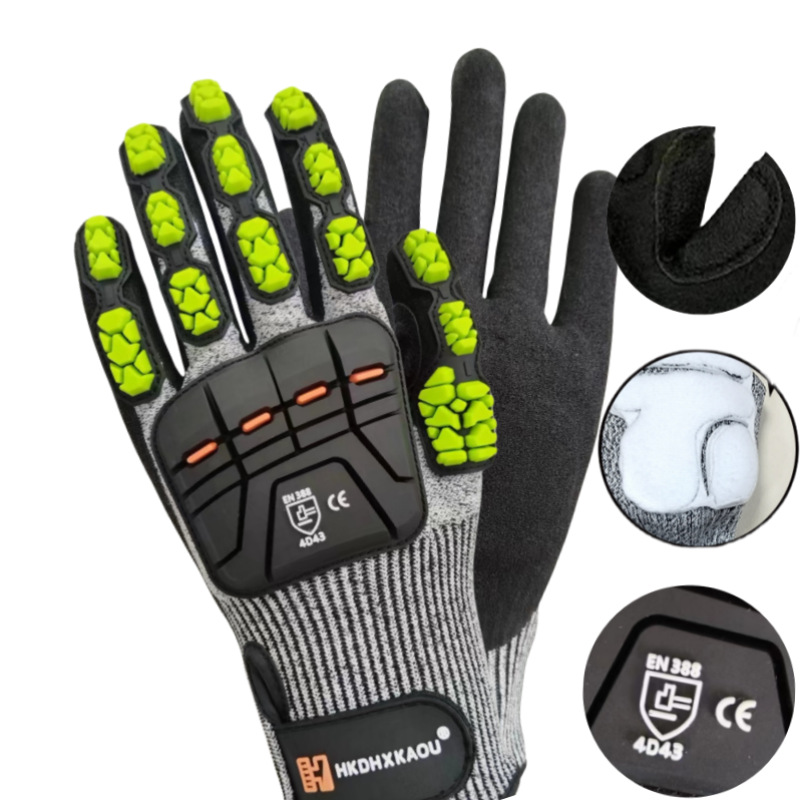 Leveling Leatherworking - Anti Vibration Protective Work Gloves Level