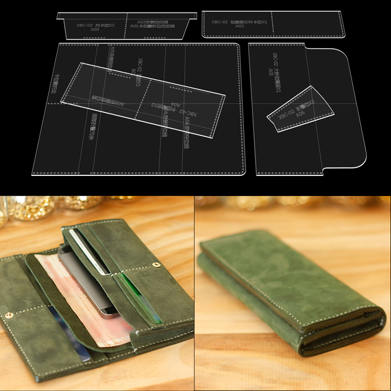 Leatherwork Accessories - YOMDID Long Wallet Template Leather Tools
