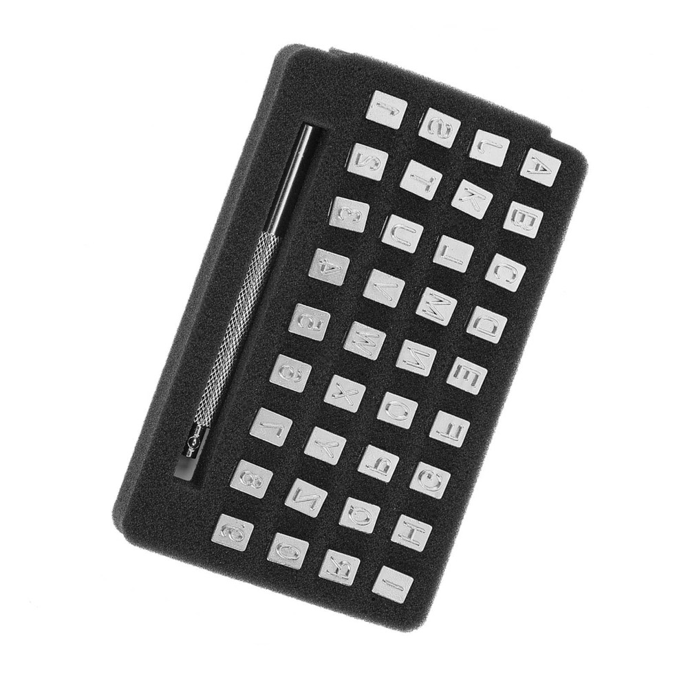 37pcs Steel Handle Leather Sta - Leather Stamp Set 评论和价格