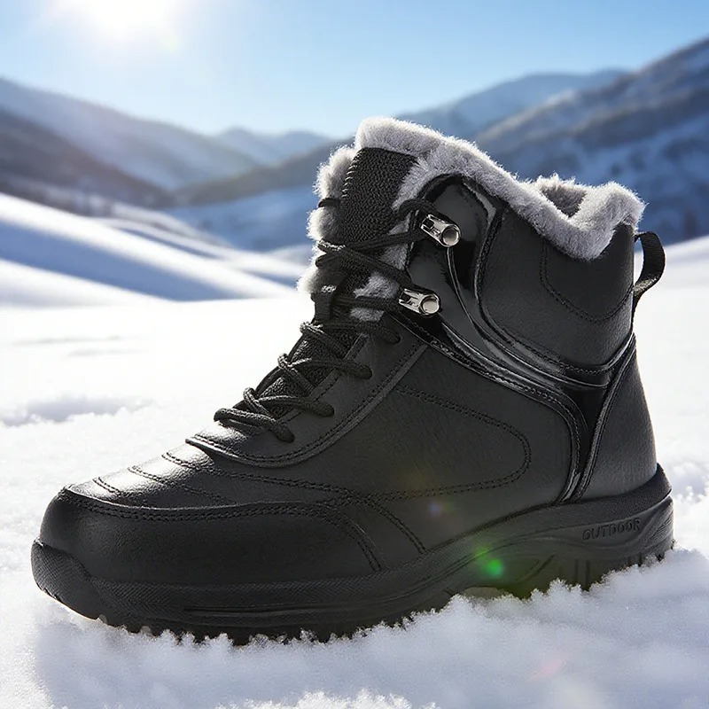 Men's Shoes New Winter Snow Bo - Leather Work For Kids 评论和价格