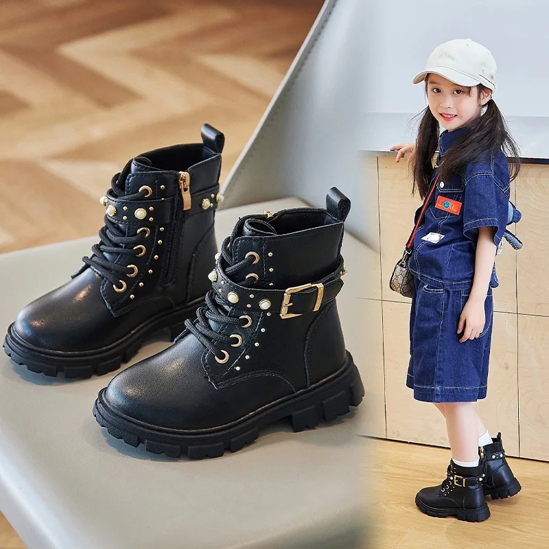 Autumn Winter Girls Fleece-lin - Leather Work For Kids 评论和价格