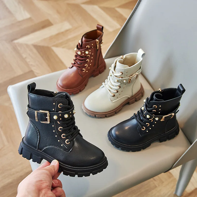 Autumn Winter Girls Fleece-lin - Leather Work For Kids 评论和价格