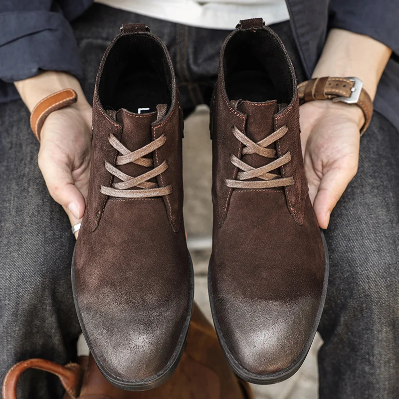 New Cow Suede Ankle Boots Hand - Leatherwork Tools 评论和价格