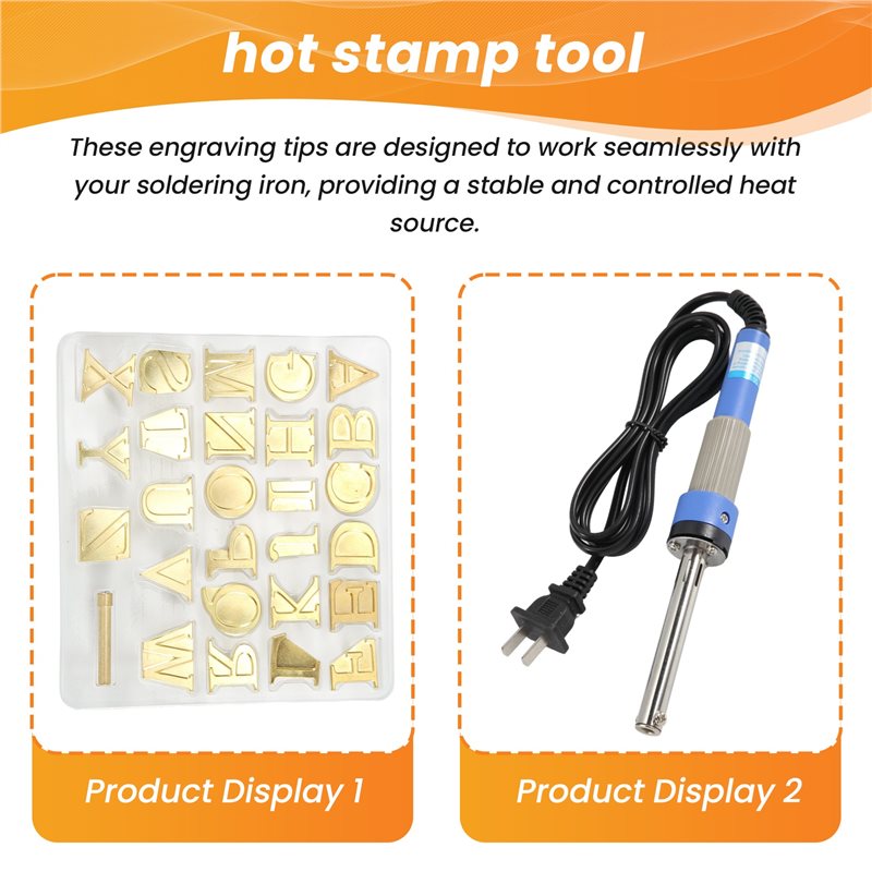 A01F-Wood Burner With Letters  - Leather Stamp Set 评论和价格