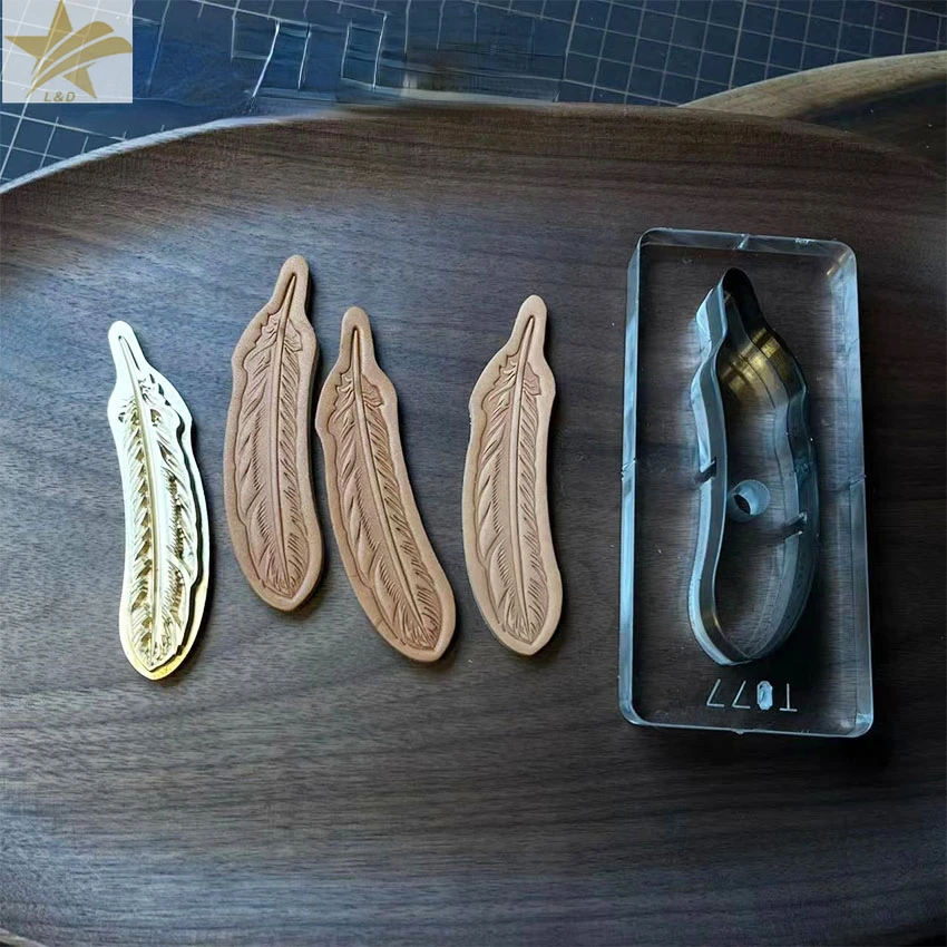 Feather Shape Brass Stamp Cutt - Leather Stamp Set 评论和价格