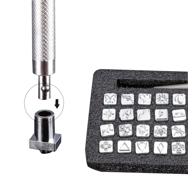 32pcs/set Steel Die Metal Stam - Leather Stamp Set 评论和价格