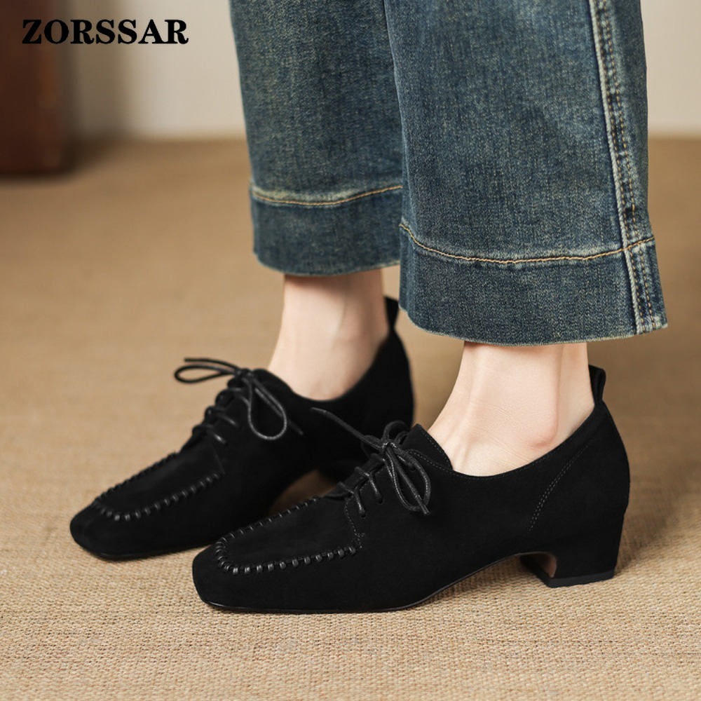 Women's Brown Suede Square Toe - Leather Work For Kids 评论和价格