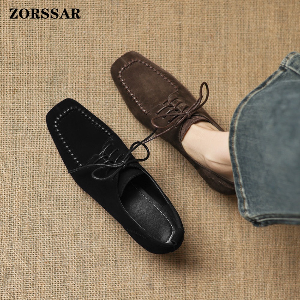Women's Brown Suede Square Toe - Leather Work For Kids 评论和价格