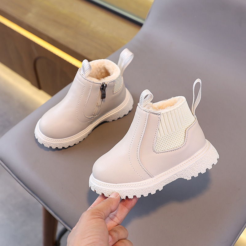Children Fleece-Lined Work Sho - Leather Work For Kids 评论和价格