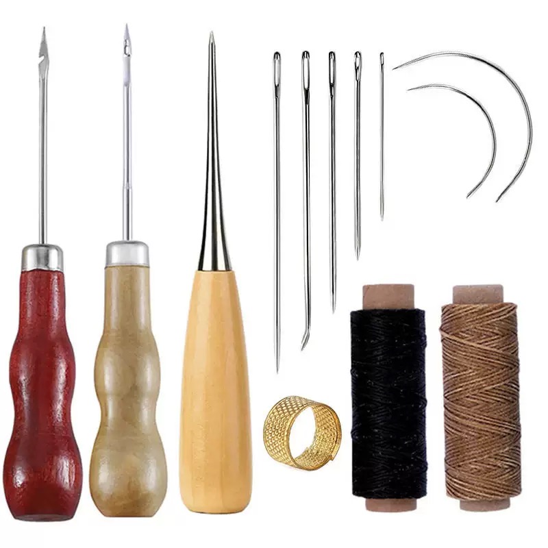 13 Pcs Leather Sewing Set Hand - Leatherwork Tool Kit 评论和价格