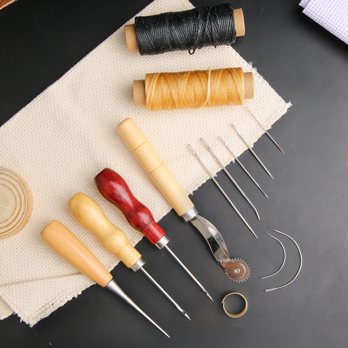 13 Pcs Leather Sewing Set Hand - Leatherwork Tool Kit 评论和价格