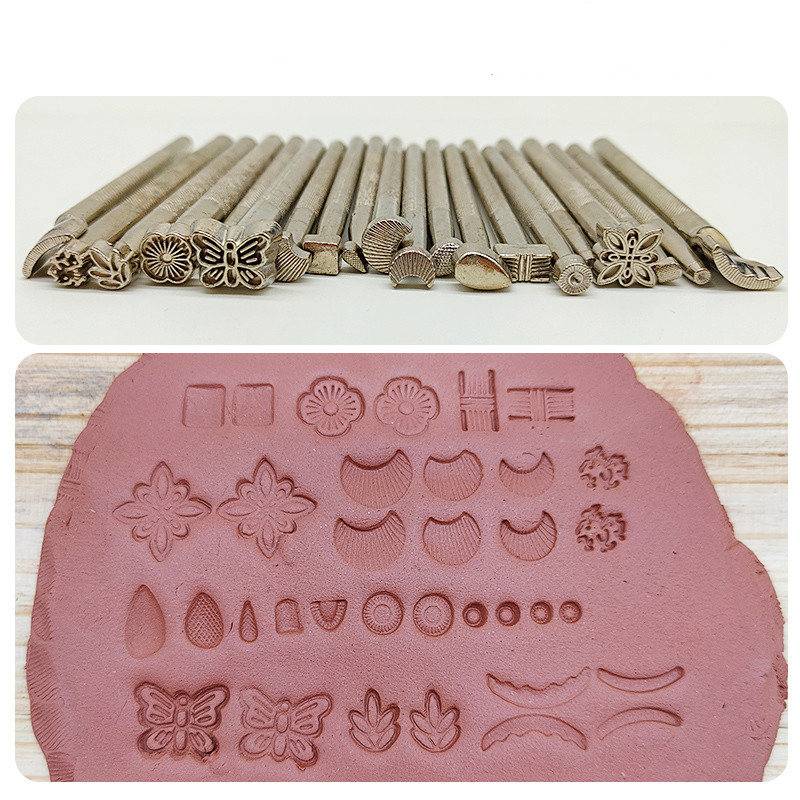 20PCS Pottery Stamps for Embos - Leather Stamp Set 评论和价格