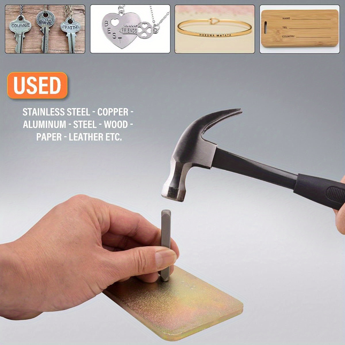 36pcs Metal Letter Punch Set 3 - Leather Stamp Set 评论和价格