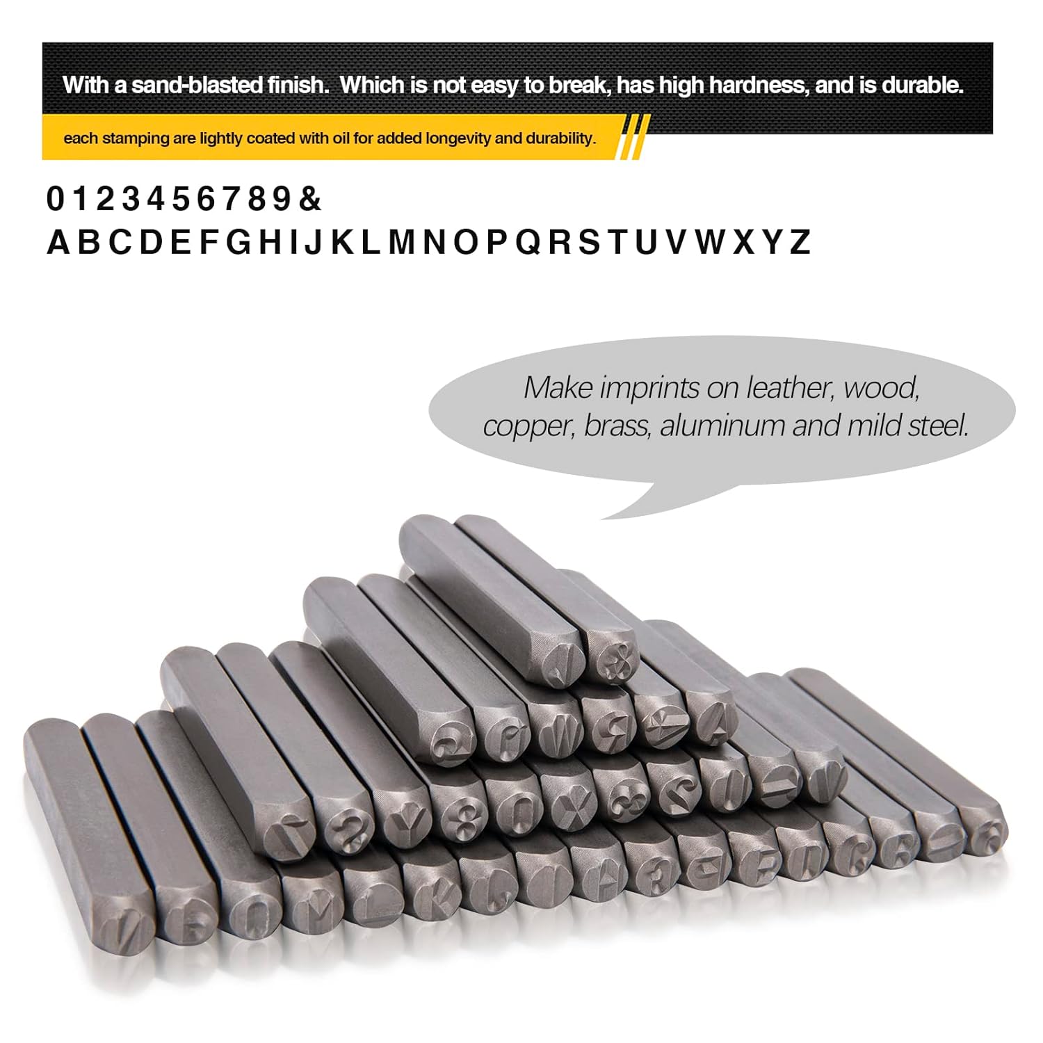 36pcs Metal Letter Punch Set 3 - Leather Stamp Set 评论和价格