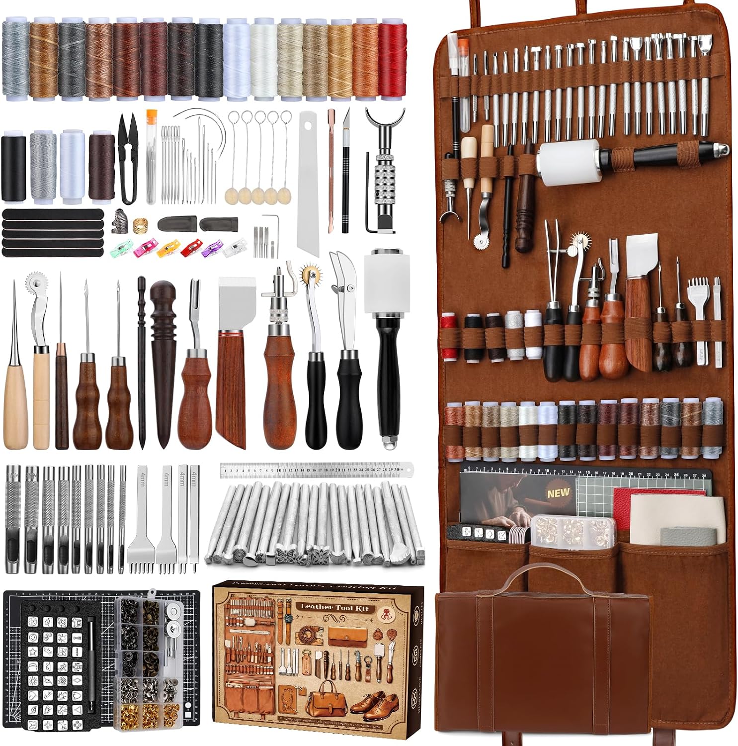 Leather Working Kit, Leather W - Leatherwork Tools 评论和价格