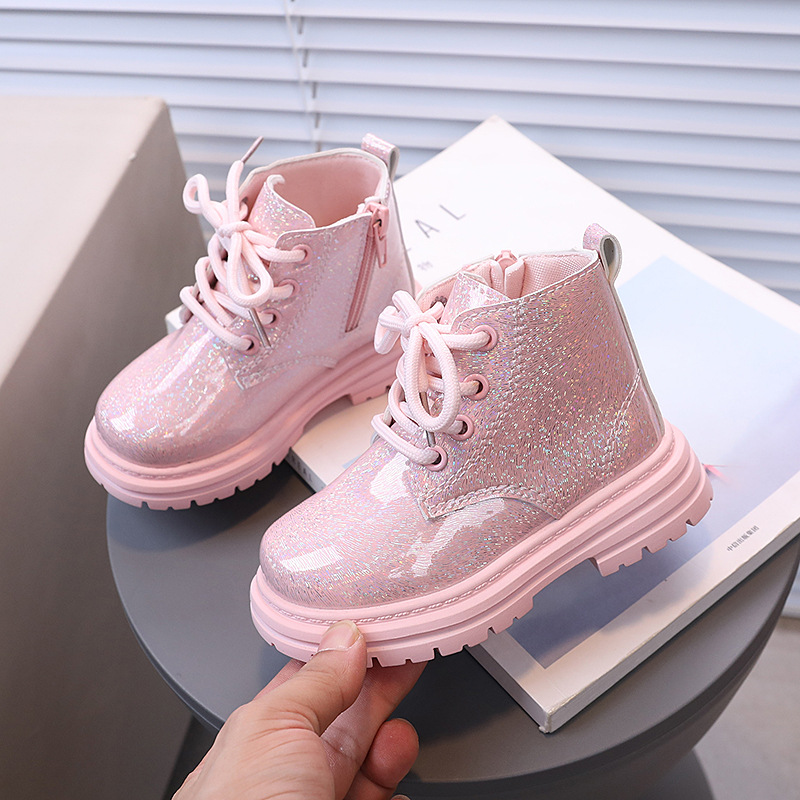 Autumn Winter Children Glitter - Leather Work For Kids 评论和价格