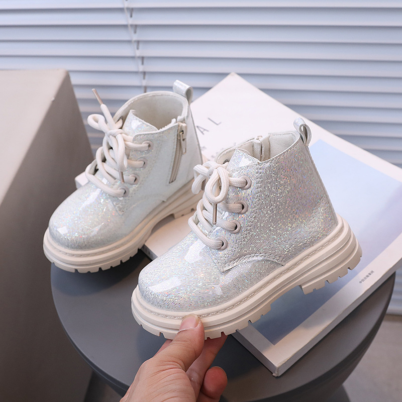 Autumn Winter Children Glitter - Leather Work For Kids 评论和价格